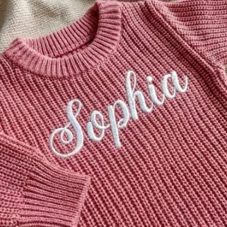Personalized Baby Name Ruffled Knit Bodysuit - image 8