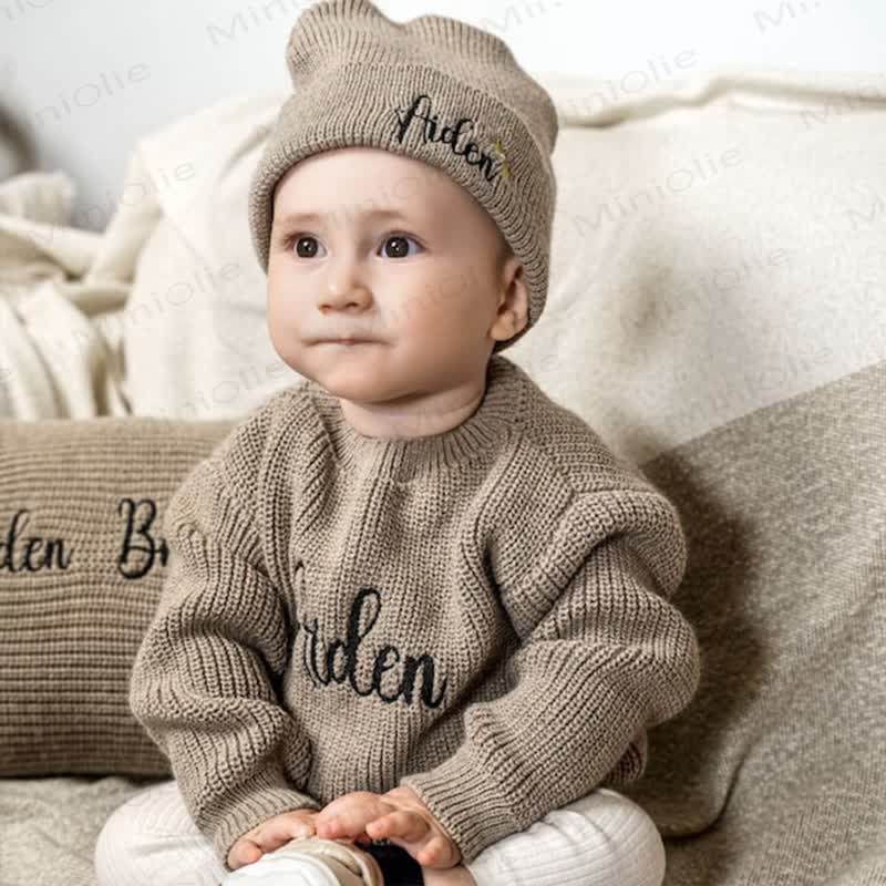 Personalized Baby Name Knit Sweater - image 2