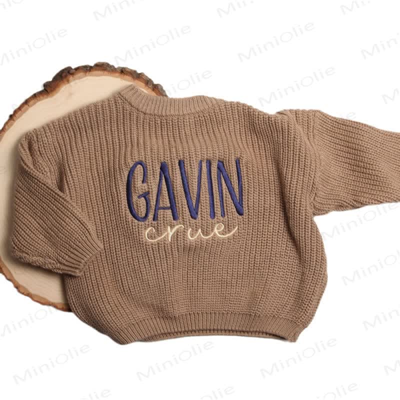 Personalized Baby Name Knit Sweater - image 4