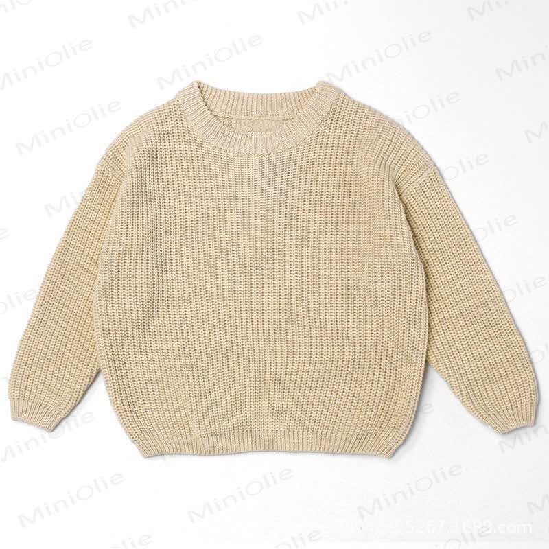 Personalized Baby Name Knit Sweater - Khaki - 7T - image 5