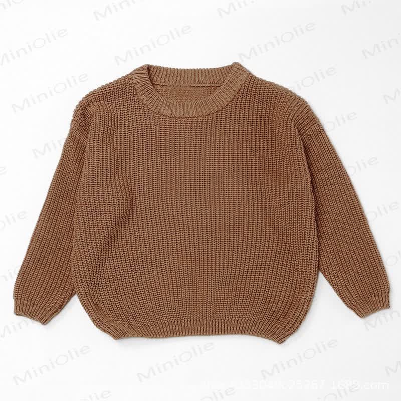 Personalized Baby Name Knit Sweater - Brown - 7T - image 8