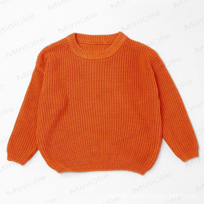 Personalized Baby Name Knit Sweater - Orange - 7T - image 10
