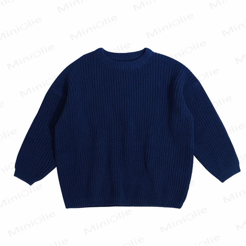 Personalized Baby Name Knit Sweater - Navy - 7T - image 13