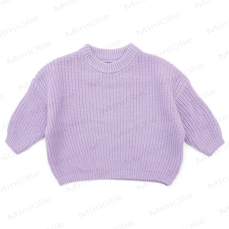 Personalized Baby Name Knit Sweater - Purple - 7T - image 15