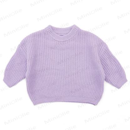 Personalized Baby Name Knit Sweater - Purple - 7T - image 15