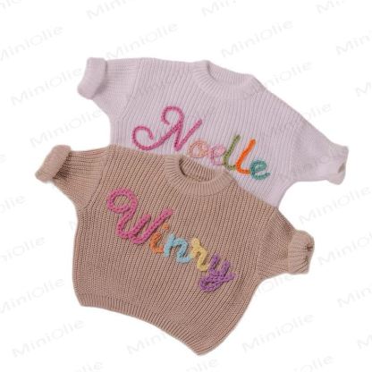 Personalized Baby Name Embroidered Knit Sweater - image 5