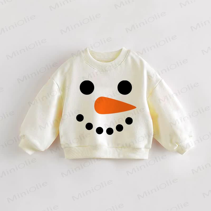 Baby Toddler Snowman Print Cream Sweatshirt - Cream - 3-5T - image 1