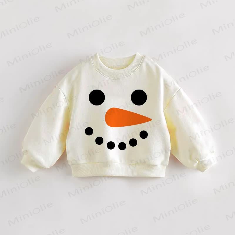 Baby Toddler Snowman Print Cream Sweatshirt - Cream - 3-5T - image 1