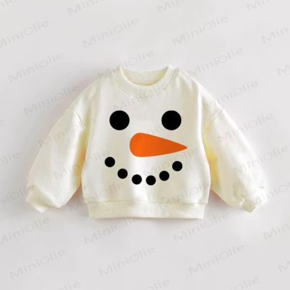 Baby Toddler Snowman Print Cream Sweatshirt - Cream - 3-5T - image 1