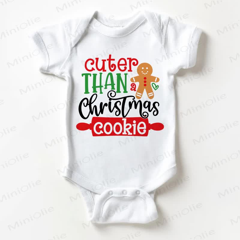 CUTER THAN A CHRISTMAS COOKIE Baby White Bodysuit - White - 18-24M - image 1