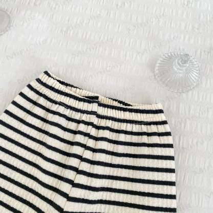 Toddler Baby Girl Striped Knit Cardigan and Pants 2-piece Set - image 7