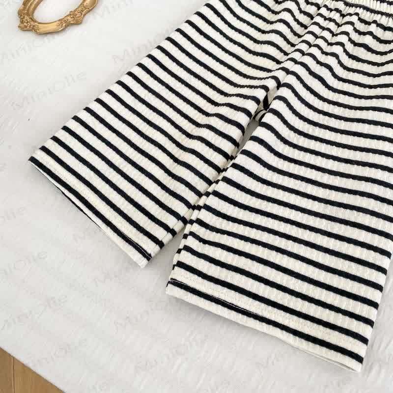 Toddler Baby Girl Striped Knit Cardigan and Pants 2-piece Set - image 8