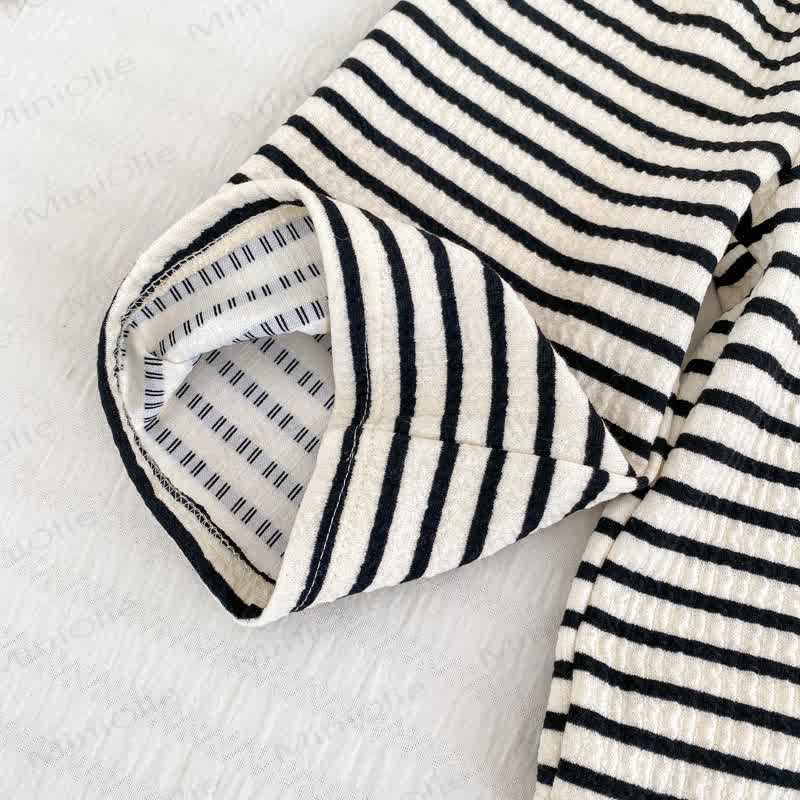 Toddler Baby Girl Striped Knit Cardigan and Pants 2-piece Set - image 9