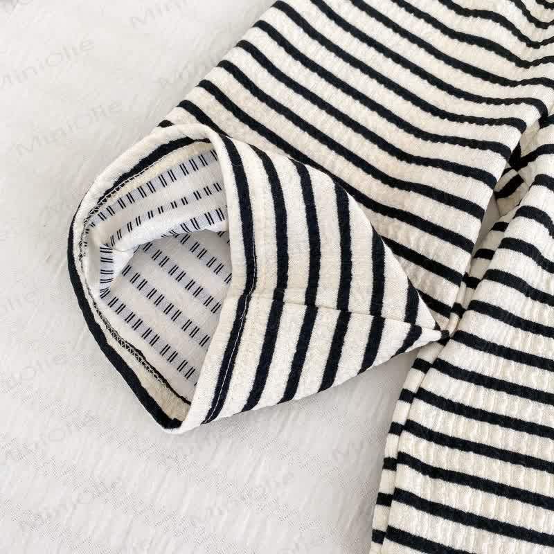 Toddler Baby Girl Striped Knit Cardigan and Pants 2-piece Set - image 9