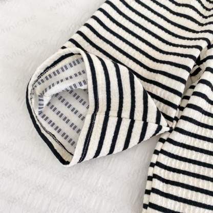 Toddler Baby Girl Striped Knit Cardigan and Pants 2-piece Set - image 9
