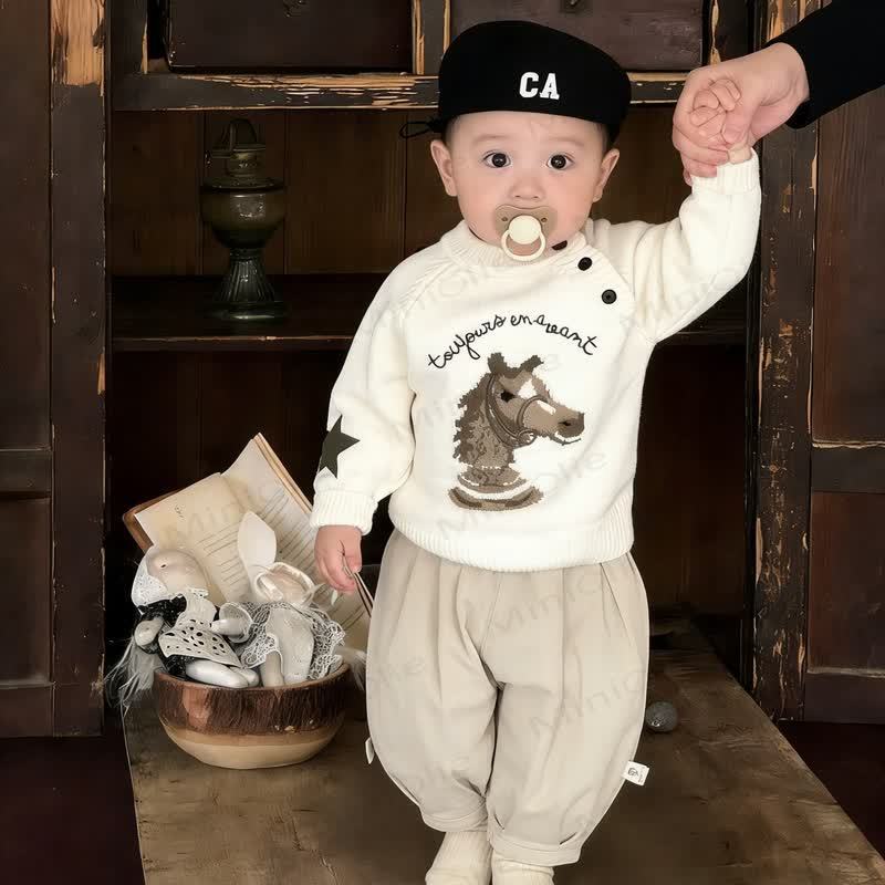 Baby Toddler Horse Sweater or Solid Color Pants - image 1