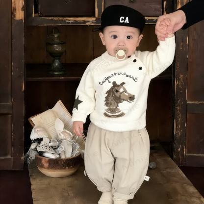 Baby Toddler Horse Sweater or Solid Color Pants - image 1