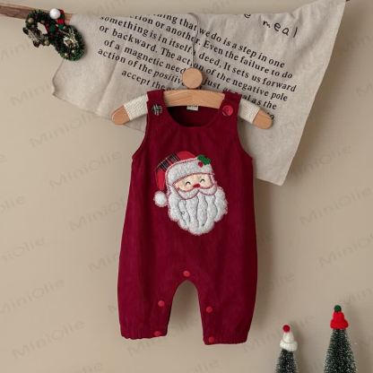 Baby Santa Corduroy Sleeveless Romper - Red - 12-18M - image 7