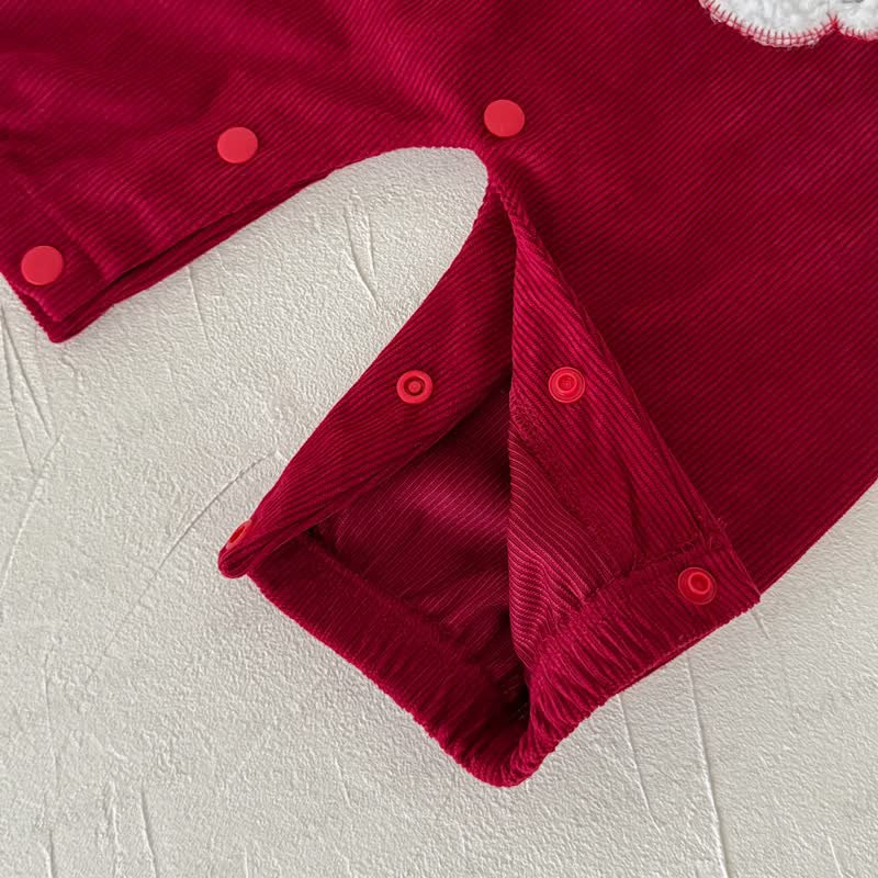 Baby Santa Corduroy Sleeveless Romper - image 12