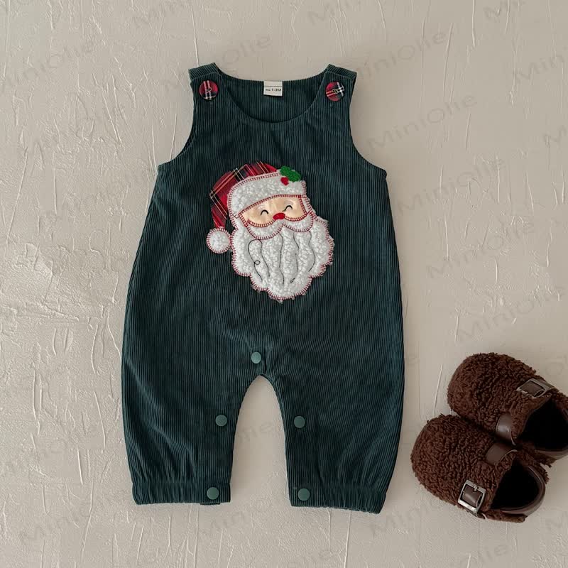 Baby Santa Corduroy Sleeveless Romper - image 18