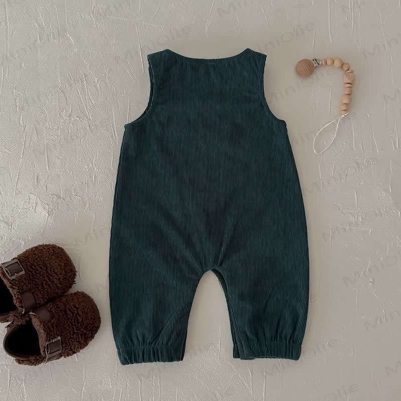 Baby Santa Corduroy Sleeveless Romper - image 19