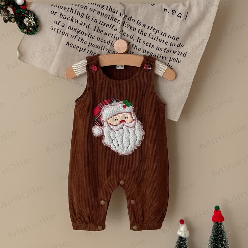 Baby Santa Corduroy Sleeveless Romper - Green - 12-18M - image 25