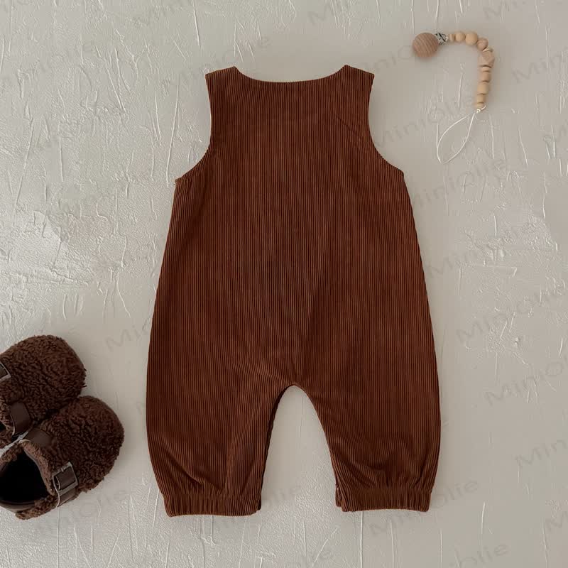 Baby Santa Corduroy Sleeveless Romper - image 27