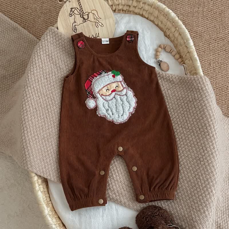 Baby Santa Corduroy Sleeveless Romper - image 32
