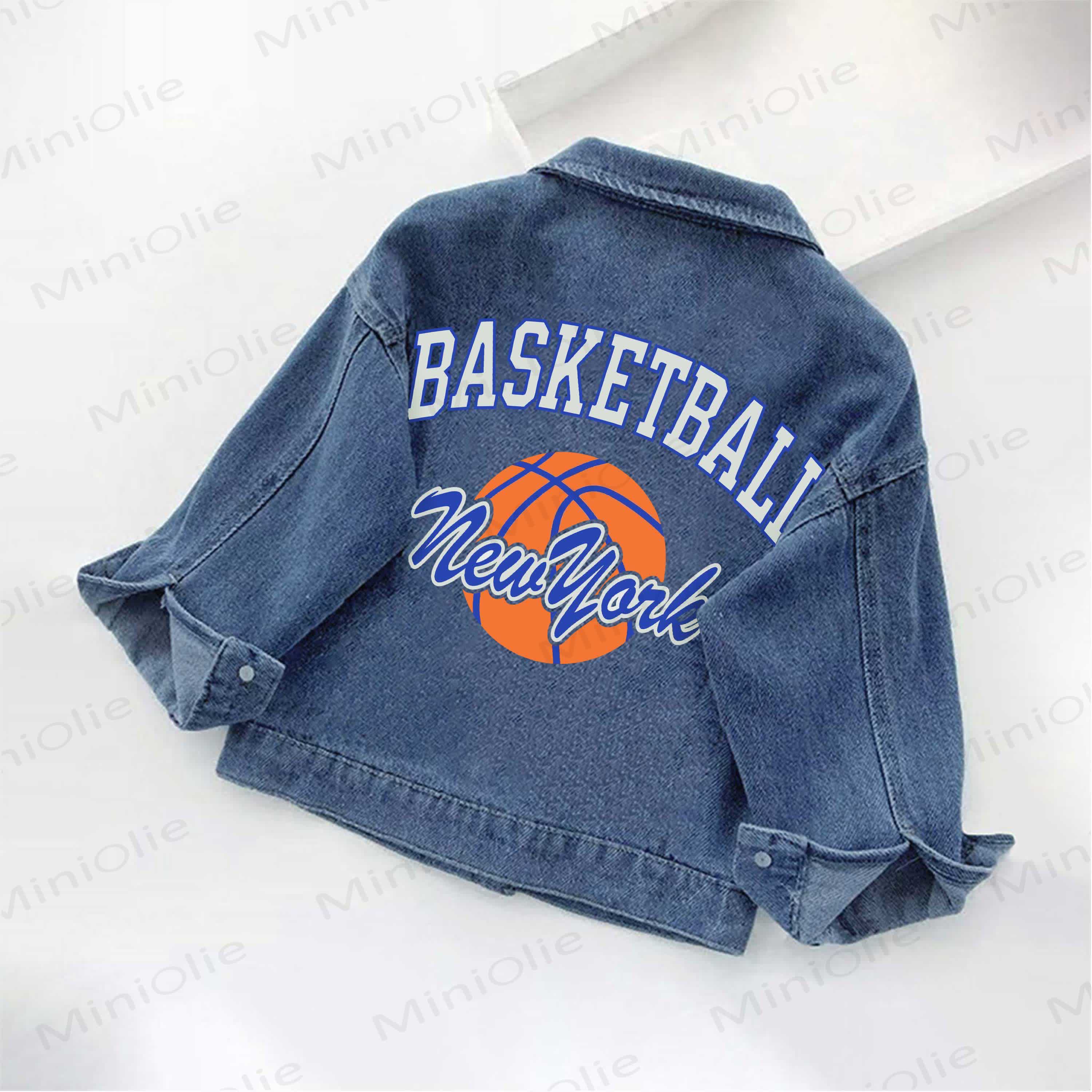 BASKETBALL NEW YORK Toddler Kid Basketball Denim Jacket - image 2