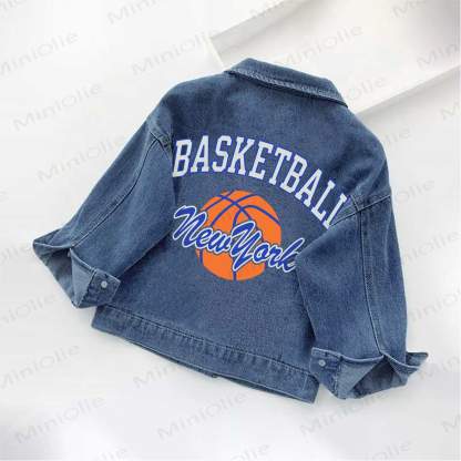 BASKETBALL NEW YORK Toddler Kid Basketball Denim Jacket - image 2
