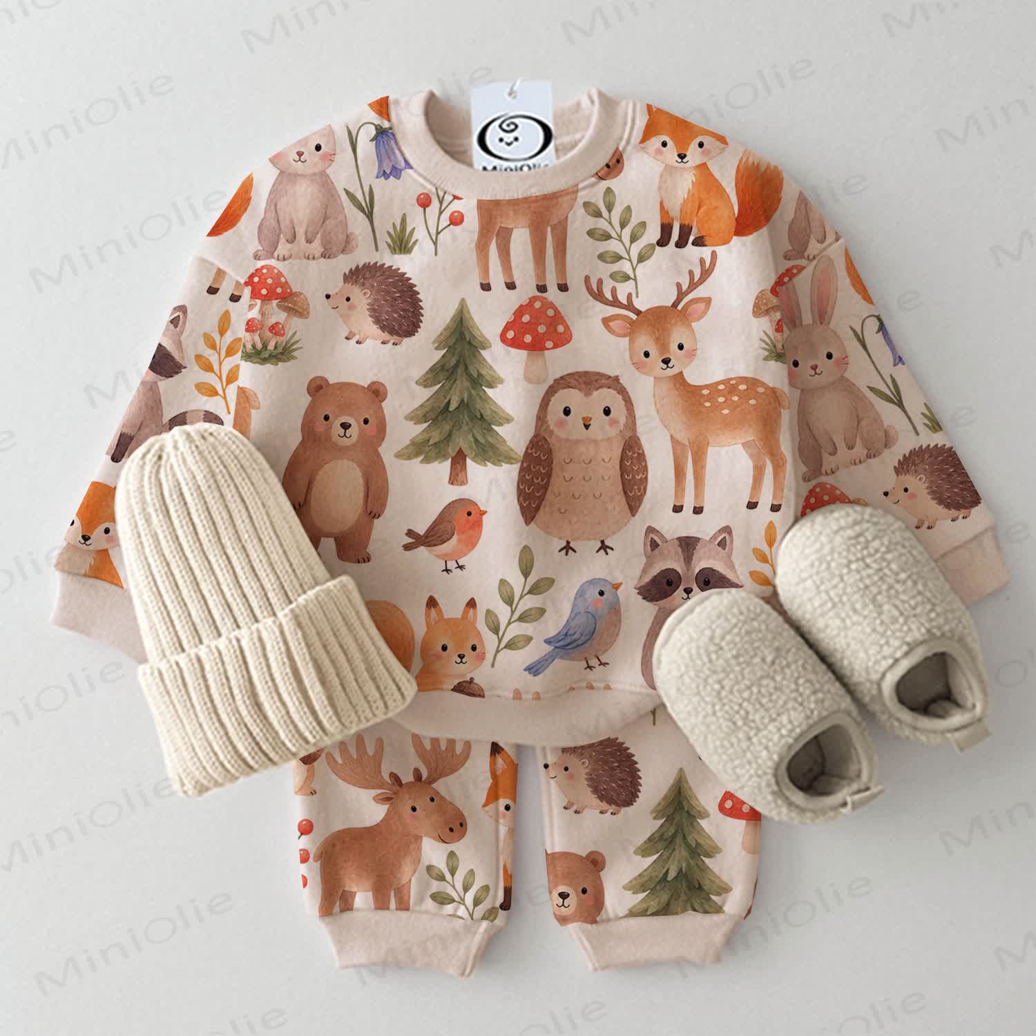 Baby Toddler Adorable Animals Apricot 2-piece Set - Apricot - 3-5T - image 1