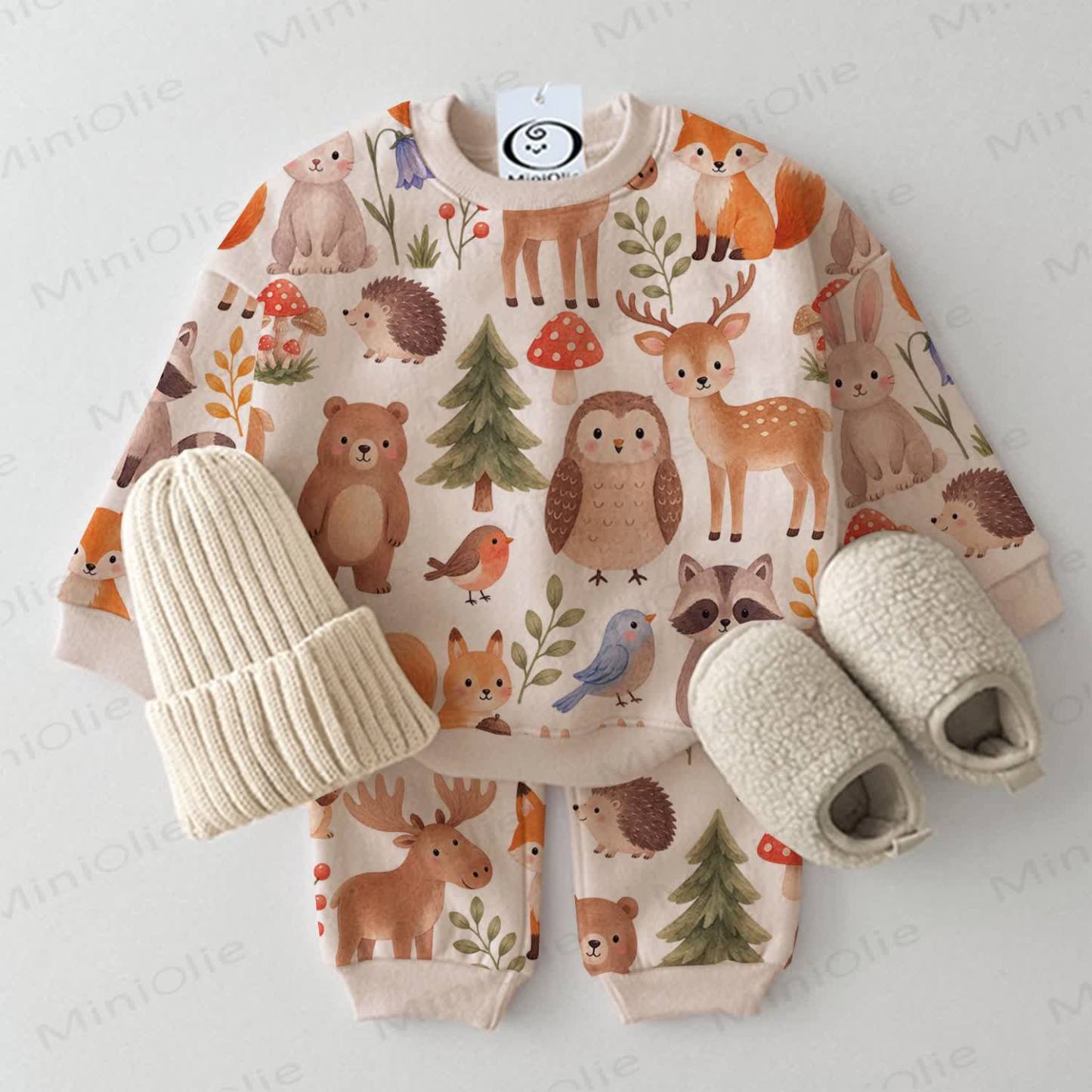 Baby Toddler Adorable Animals Apricot 2-piece Set - Apricot - 3-5T - image 1