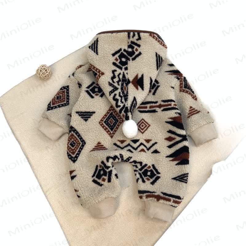Baby Sherpa Hooded Zip Front Romper - image 7