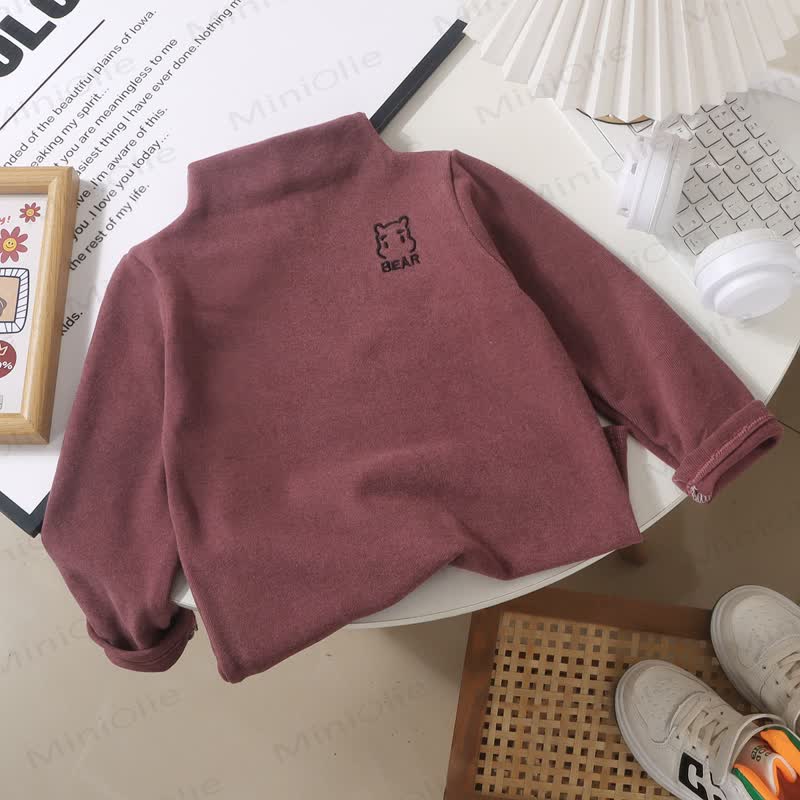 BEAR Baby Toddler High-neck Thermal Shirt - Purple - 9-10T - image 3