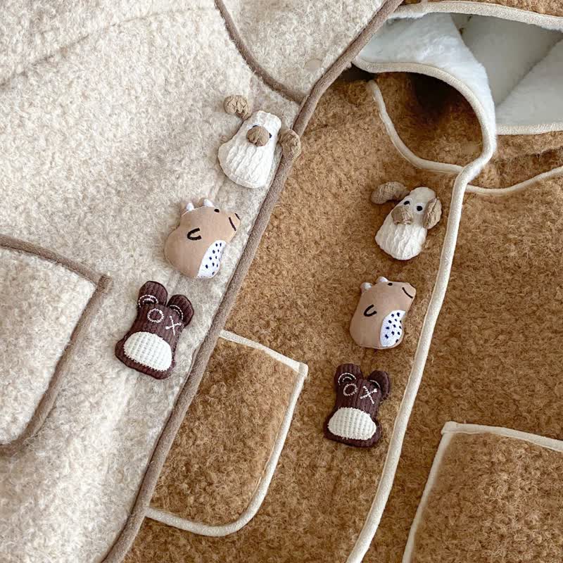 Baby Toddler Cozy Teddy Bear Ear Hooded Winter Jacket - image 8