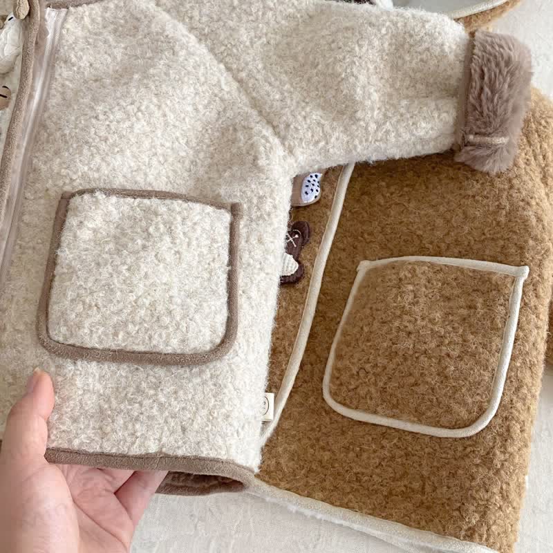 Baby Toddler Cozy Teddy Bear Ear Hooded Winter Jacket - image 9