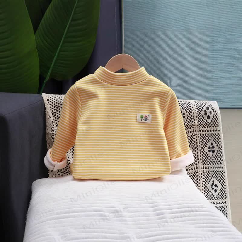 N.O.L Toddler Classic Striped Mock Neck Knit Long-Sleeve Shirt - image 7