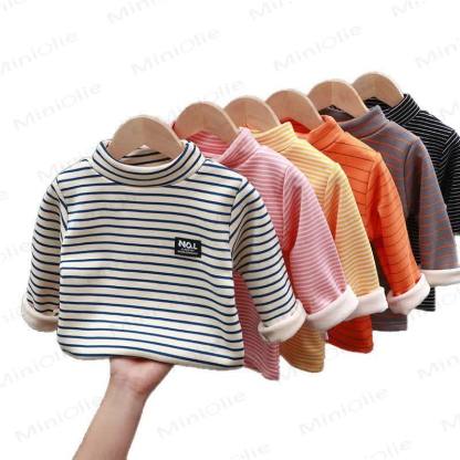 N.O.L Toddler Classic Striped Mock Neck Knit Long-Sleeve Shirt - image 9