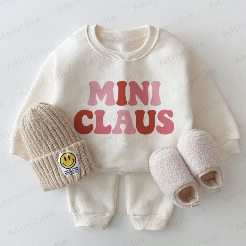 MINI CLAUS Baby White Sweatshirt 2-piece Set - White - 2-3T - image 1