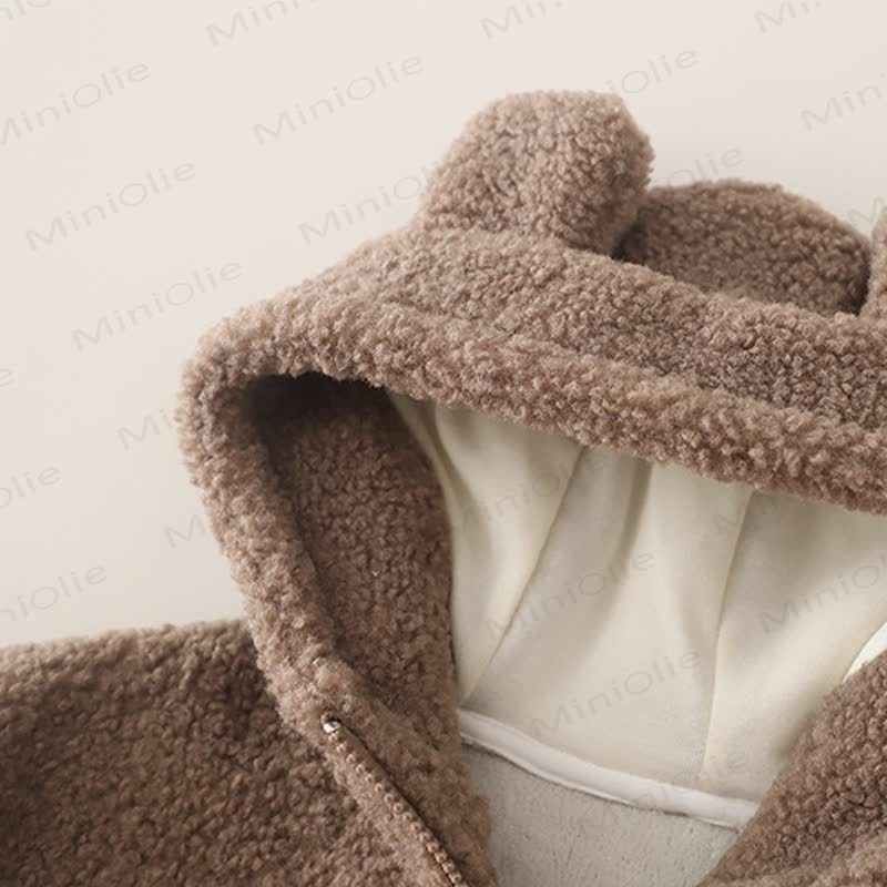 Toddler Baby Bear Fleece Hooded Warm 3-piece Set - image 5