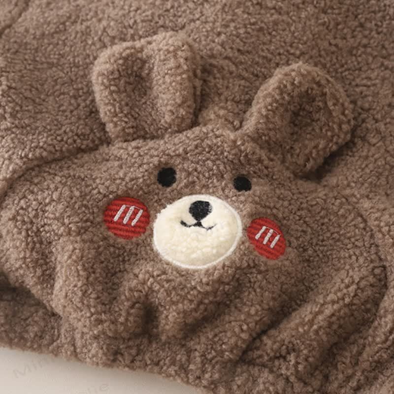 Toddler Baby Bear Fleece Hooded Warm 3-piece Set - image 10