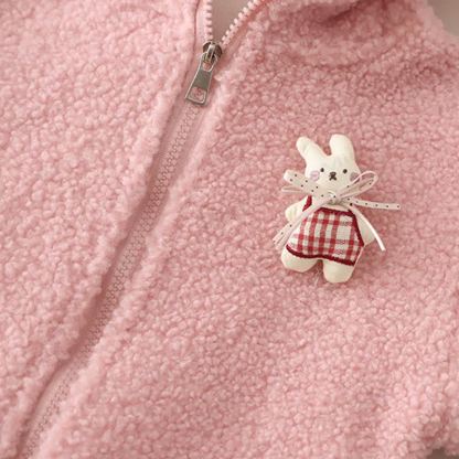 Toddler Baby Bunny Fleece Hoodie 3-piece Set - image 6