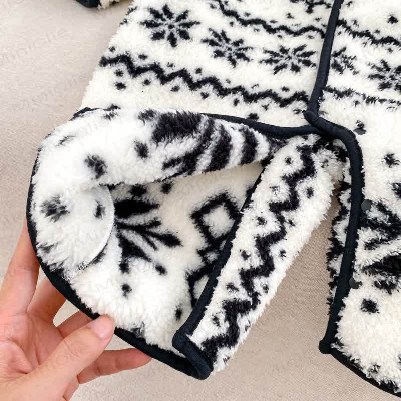 Baby Snowflake  White Hooded Romper - image 6