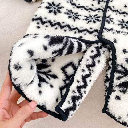 Baby Snowflake  White Hooded Romper - image 6