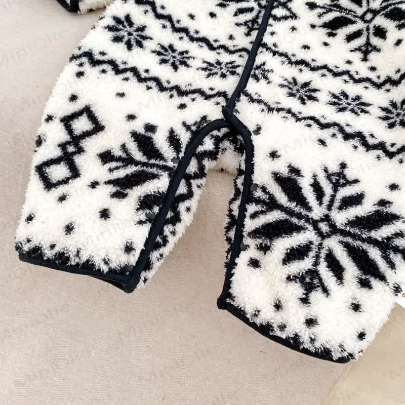 Baby Snowflake  White Hooded Romper - image 7