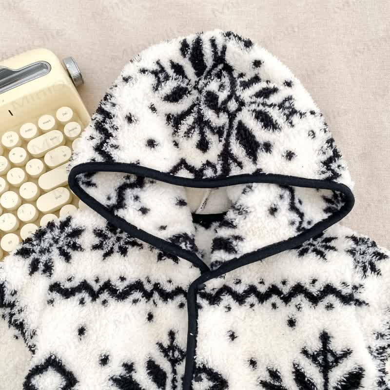 Baby Snowflake  White Hooded Romper - image 5