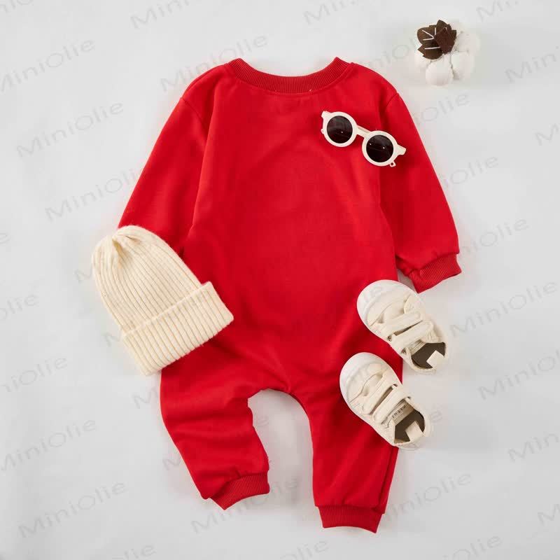 MY 1ST CHRISTMAS Baby Red Romper - image 2