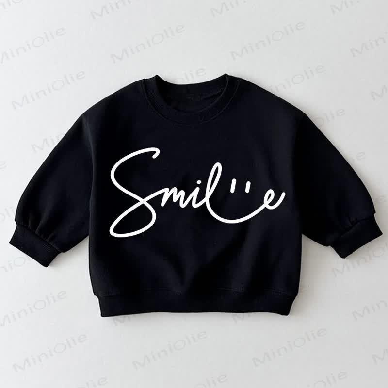 SMILE Baby Toddler Black Sweatshirt - Black - 3-5T - image 1