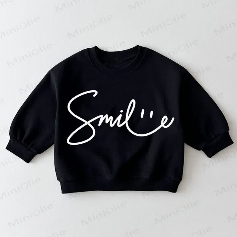 SMILE Baby Toddler Black Sweatshirt - Black - 3-5T - image 1