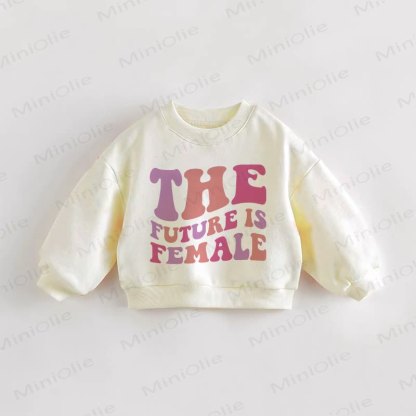 THE FUTURE IS FEMALE Baby Toddler Cream Sweatshirt - Cream - 3-5T - image 1